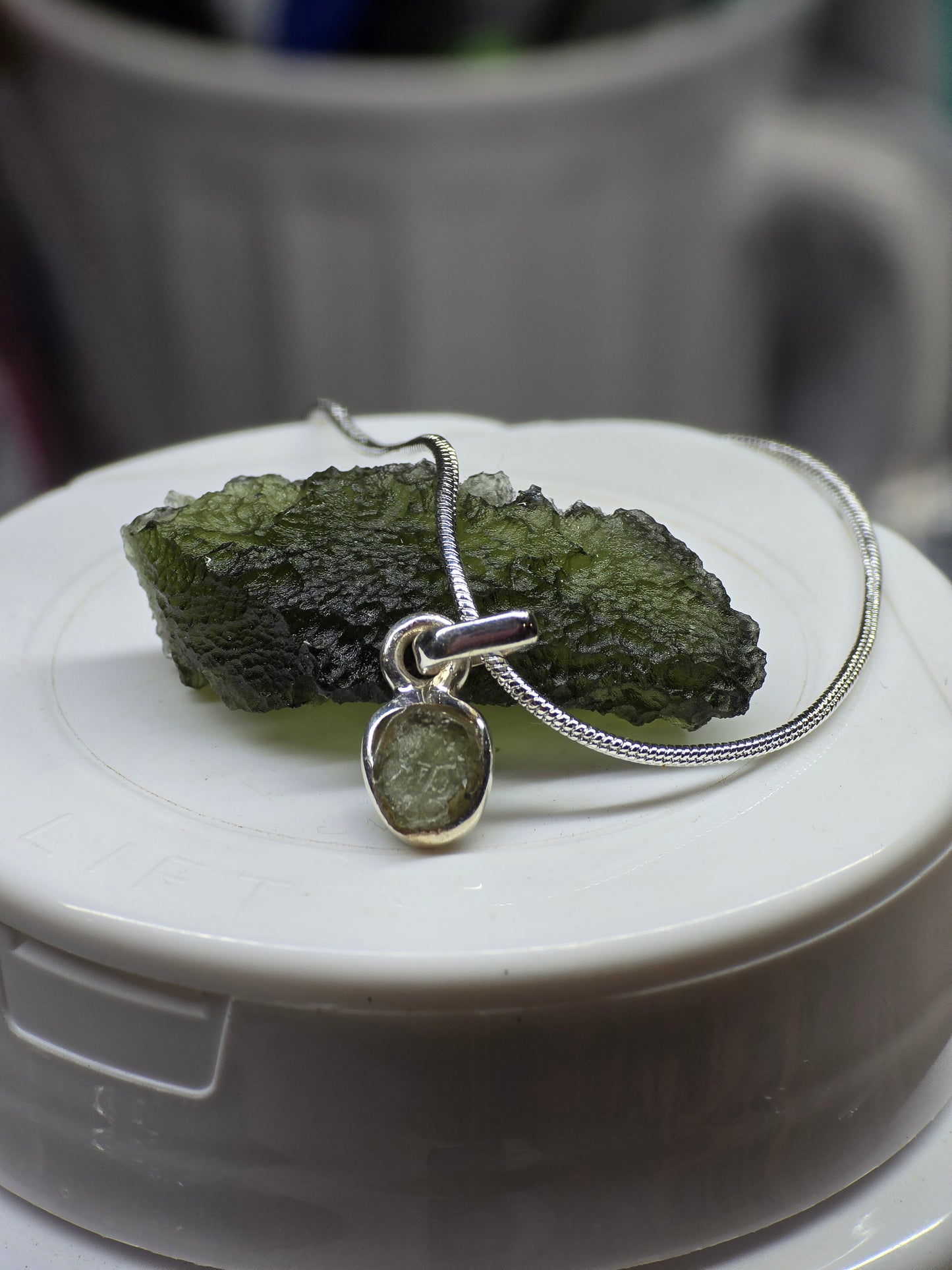 Little moldavite pendants