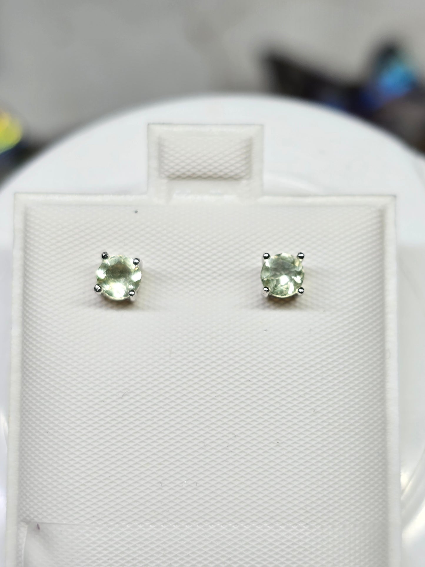 Uranium glass earrings