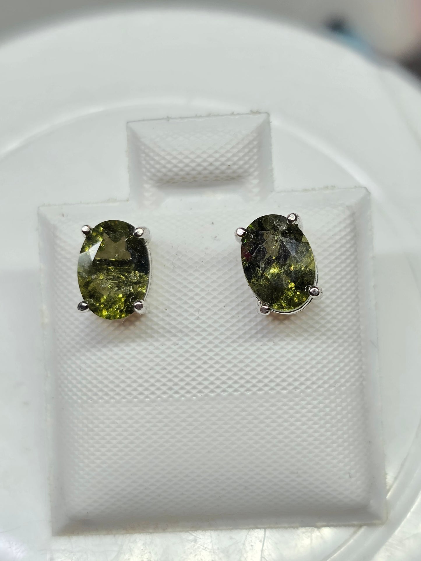 Moldavite earrings