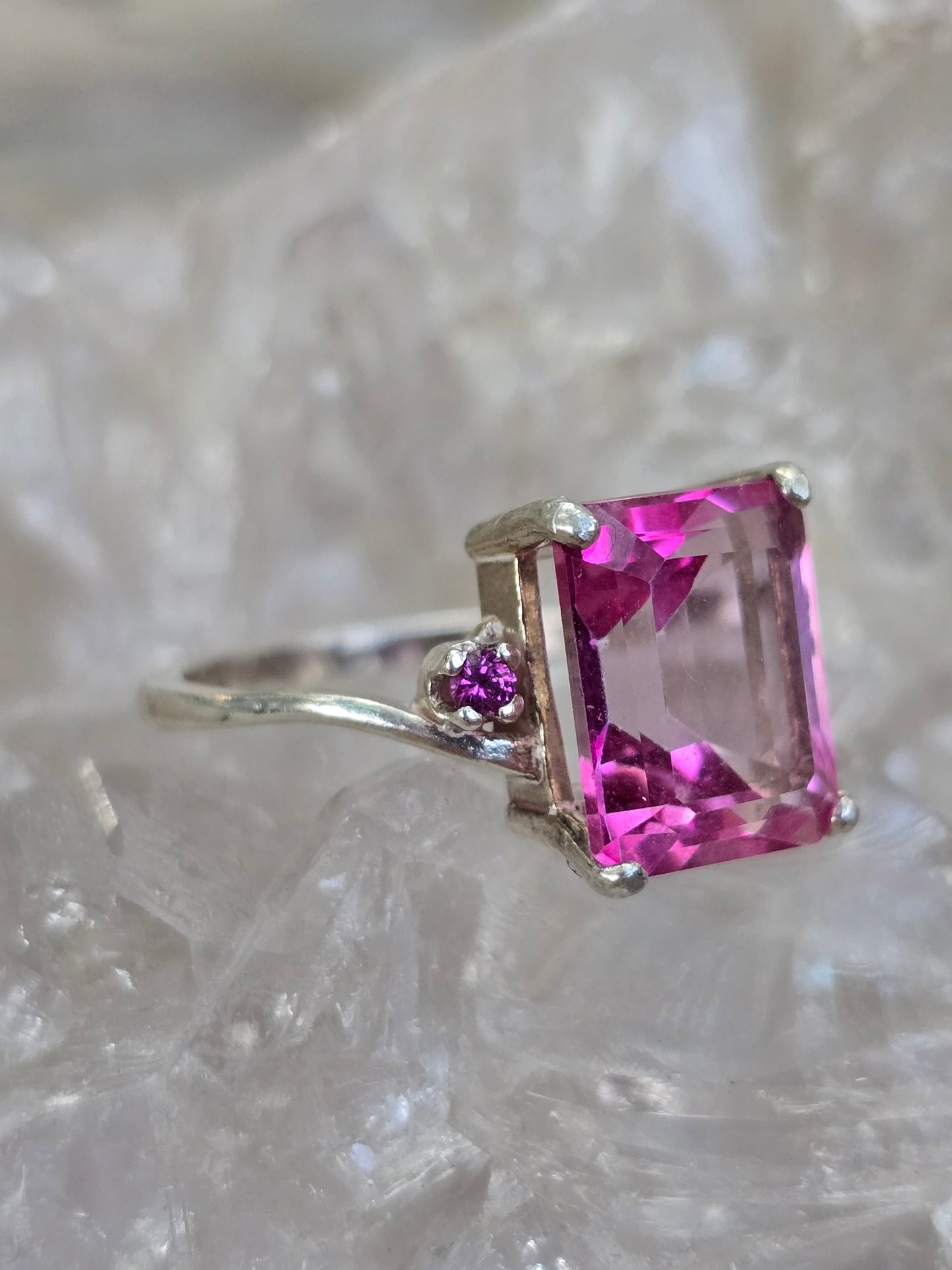 Pink topaz size 7