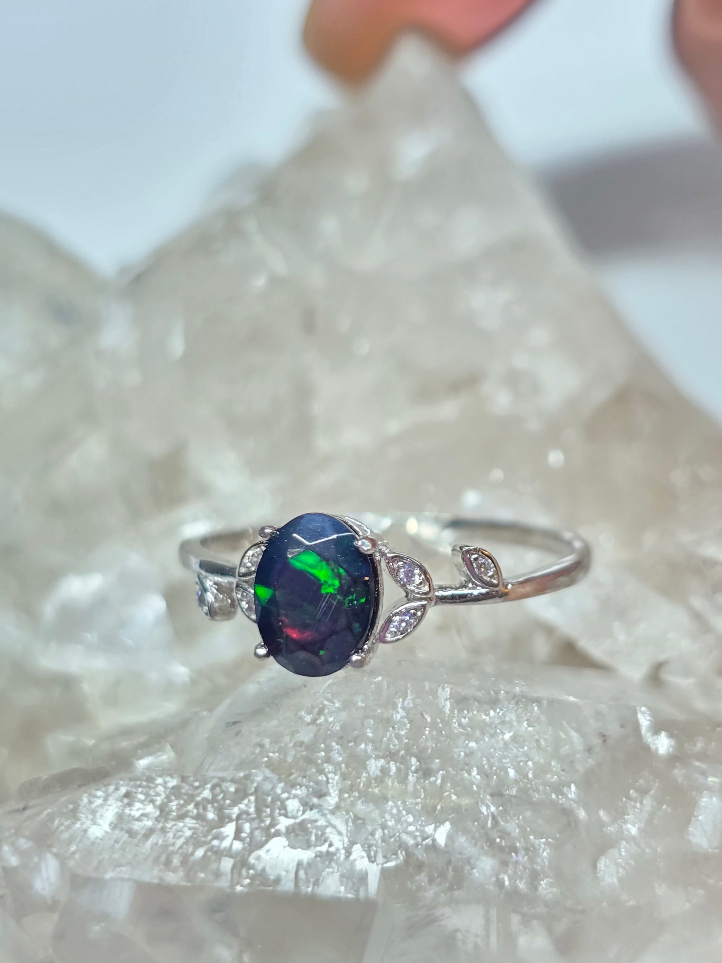 Smoked black opal size 11