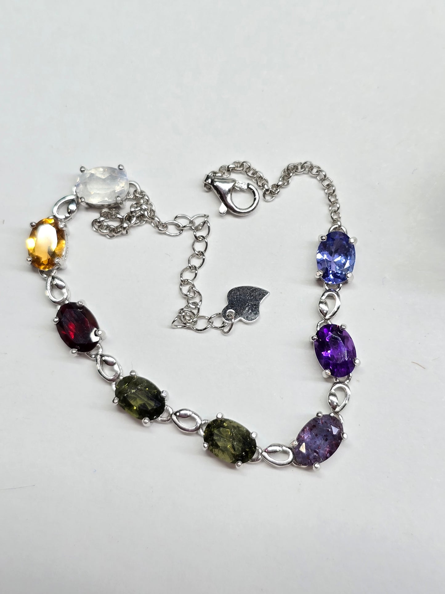 The rainbow moldavite bracelet