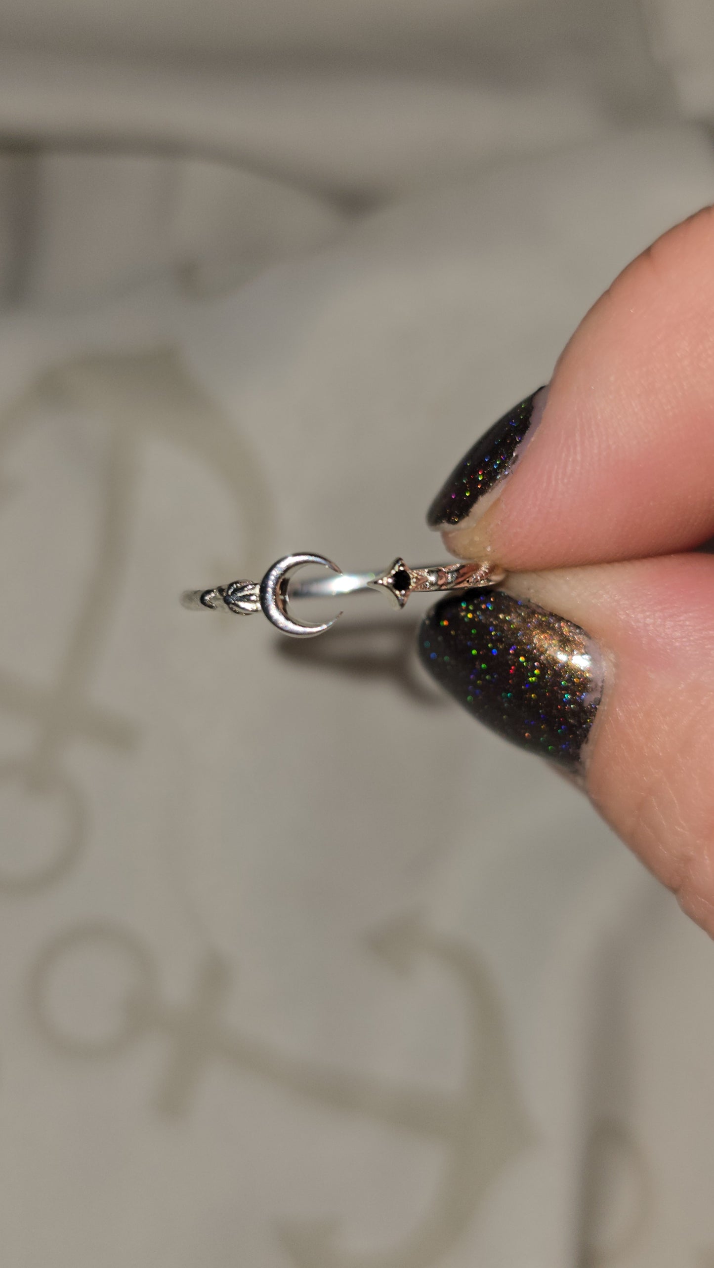 Tiny dainty adjustable ring 6-9