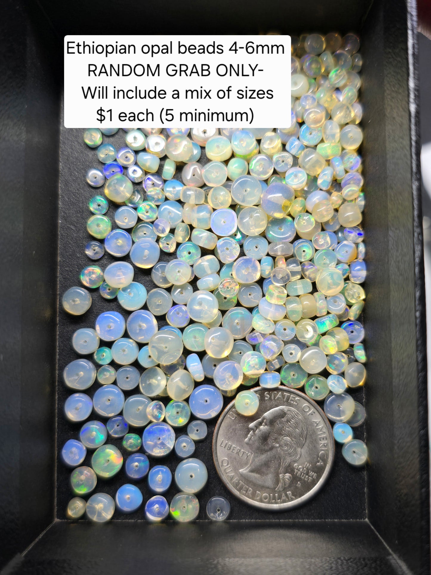 Ethiopian opal beads. 4-6mm random