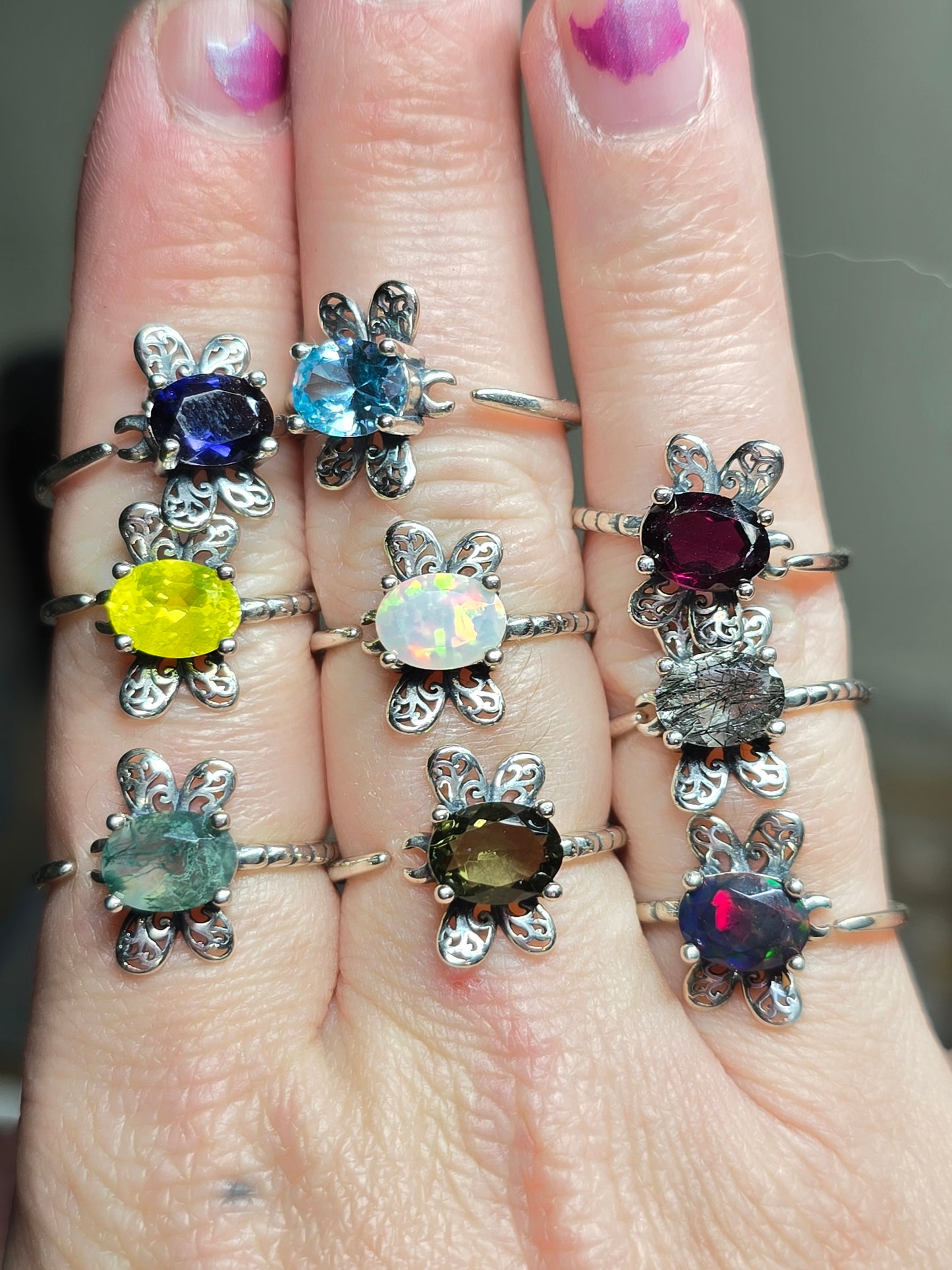 Adjustable dragonfly ring 6-11