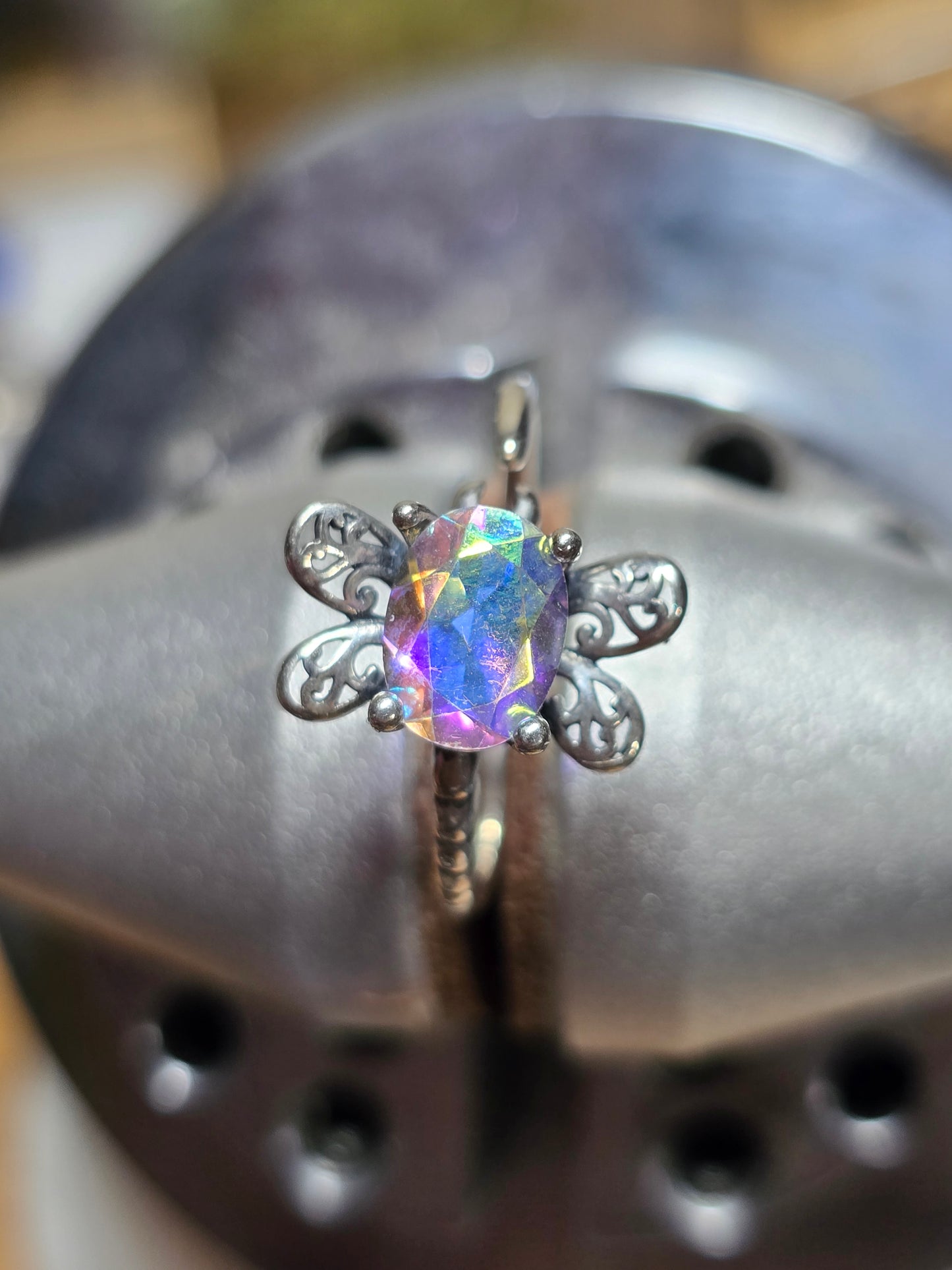 Adjustable dragonfly ring 6-11