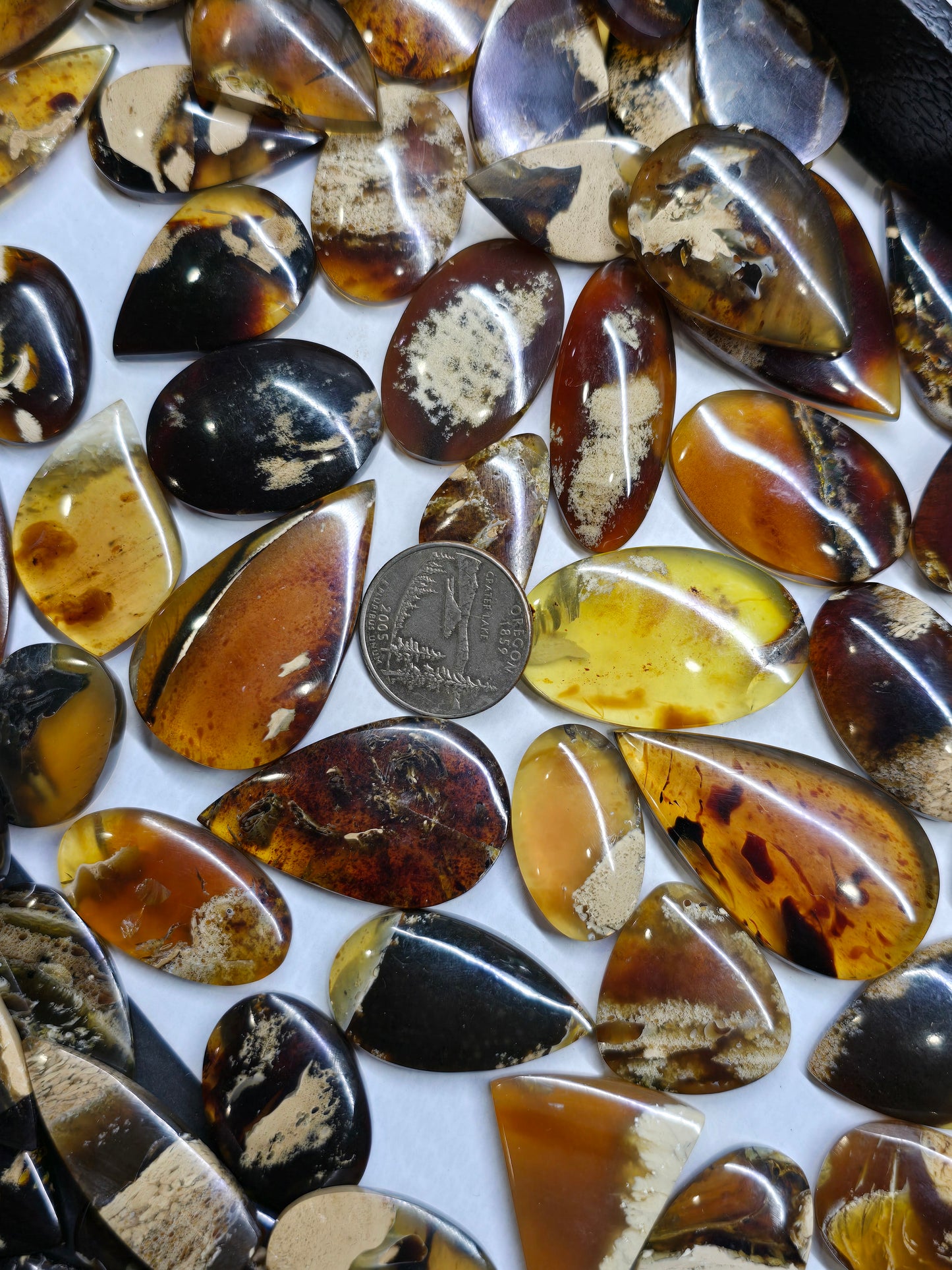 Indonesian Amber cabochons