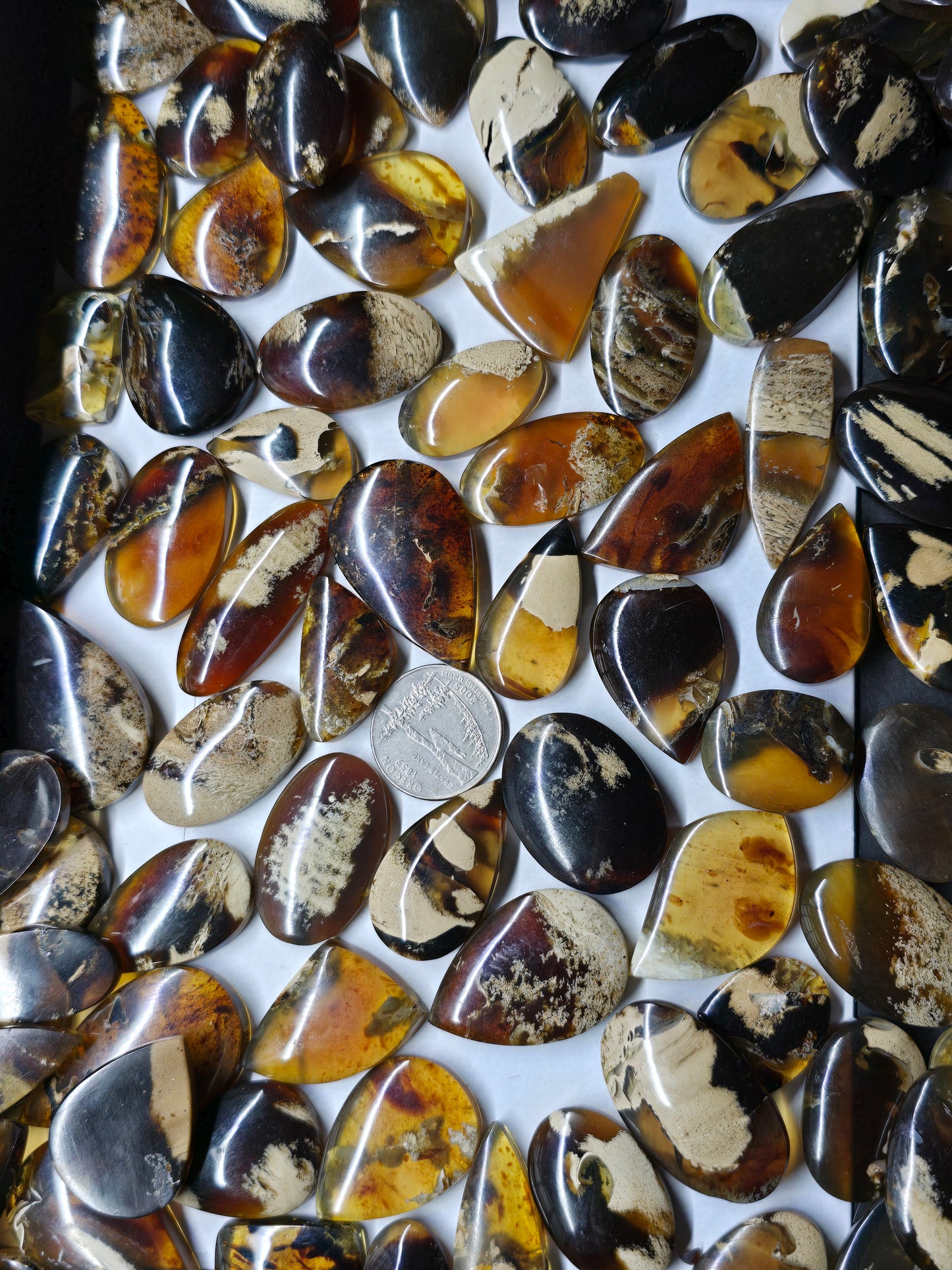 Indonesian Amber cabochons