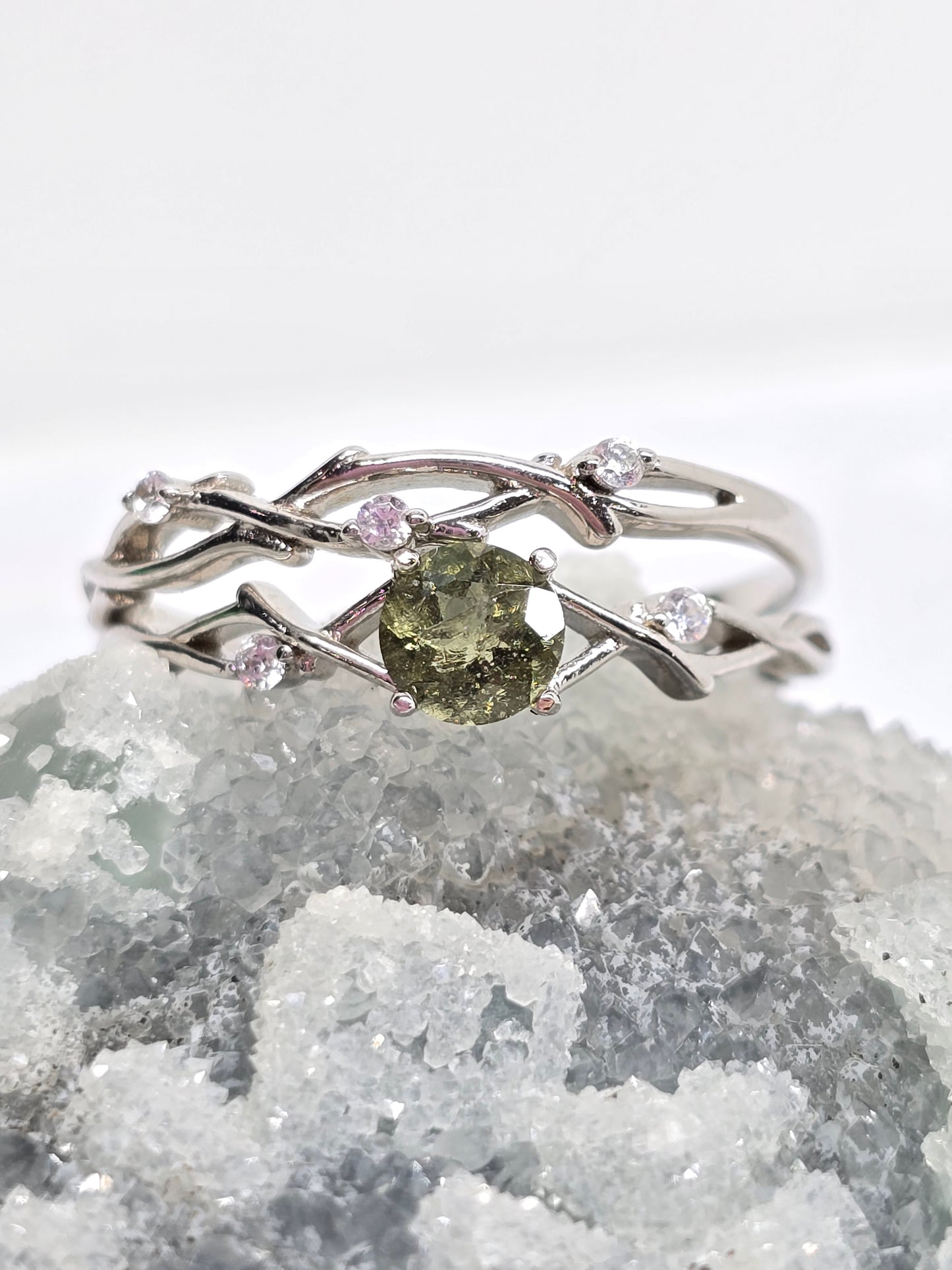 Size 10 moldavite 2band set