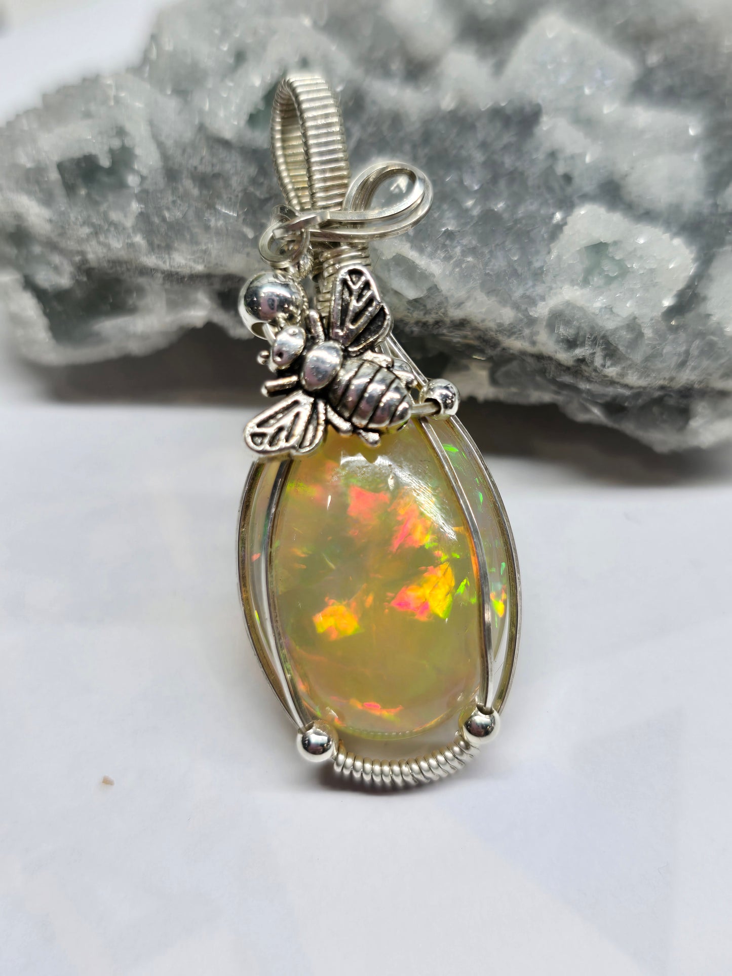 Ethiopian opal in 925 sterling silver