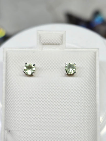 Uranium glass earrings