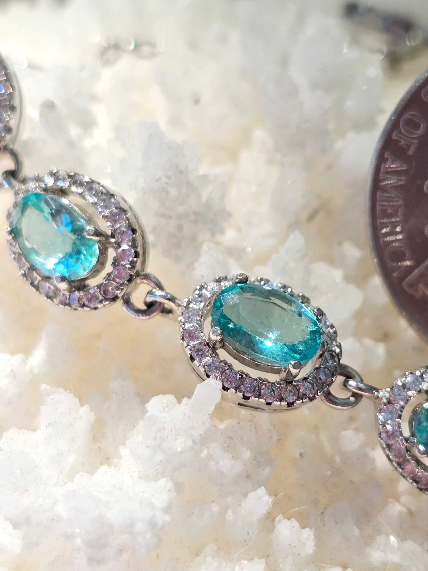 Blue apatite bracelet