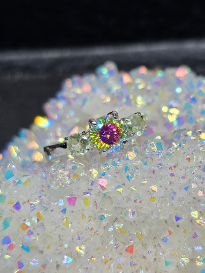 "Slime" MOISSANITE and uranium glass.