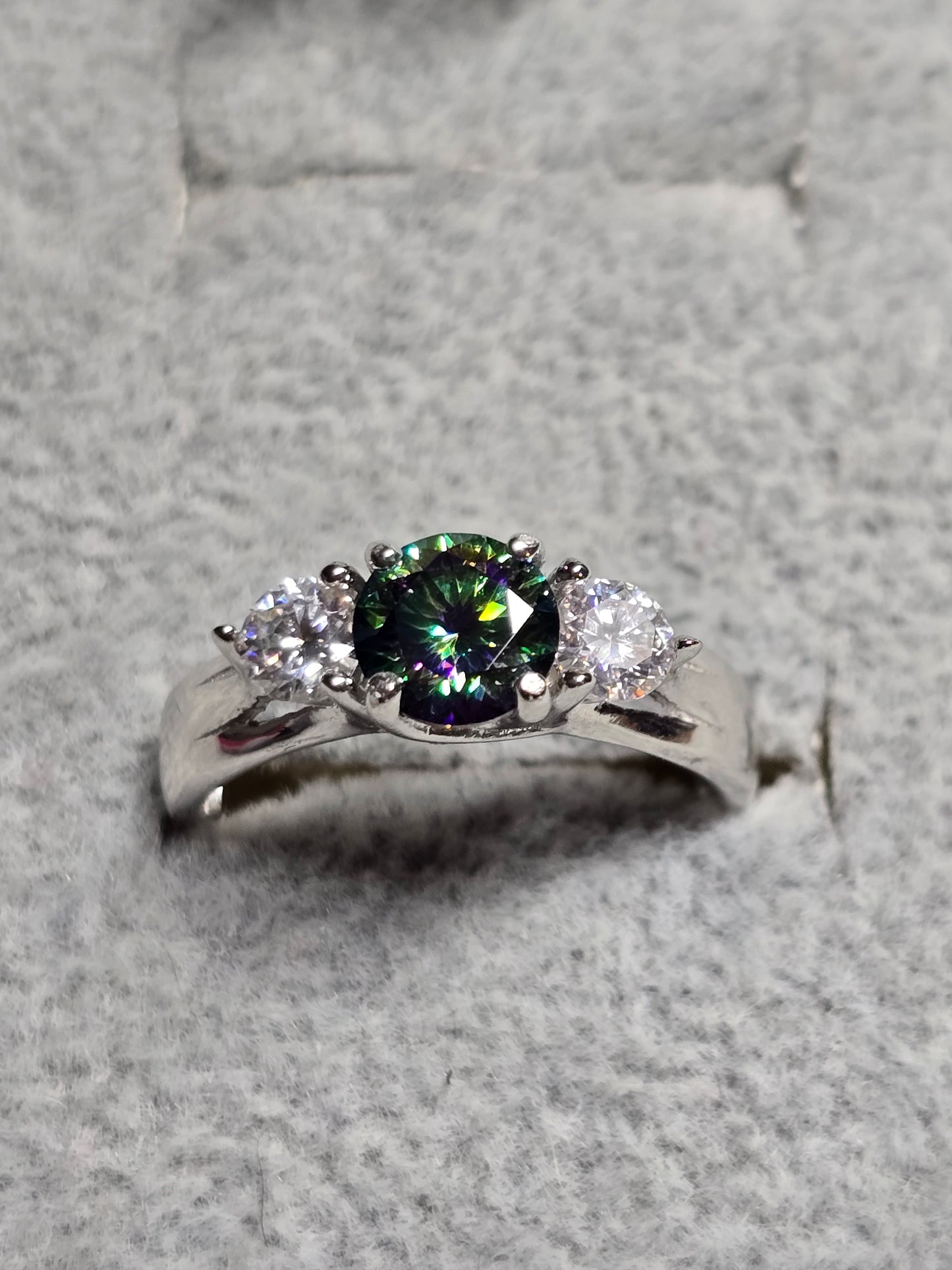Black magic and white moissanite