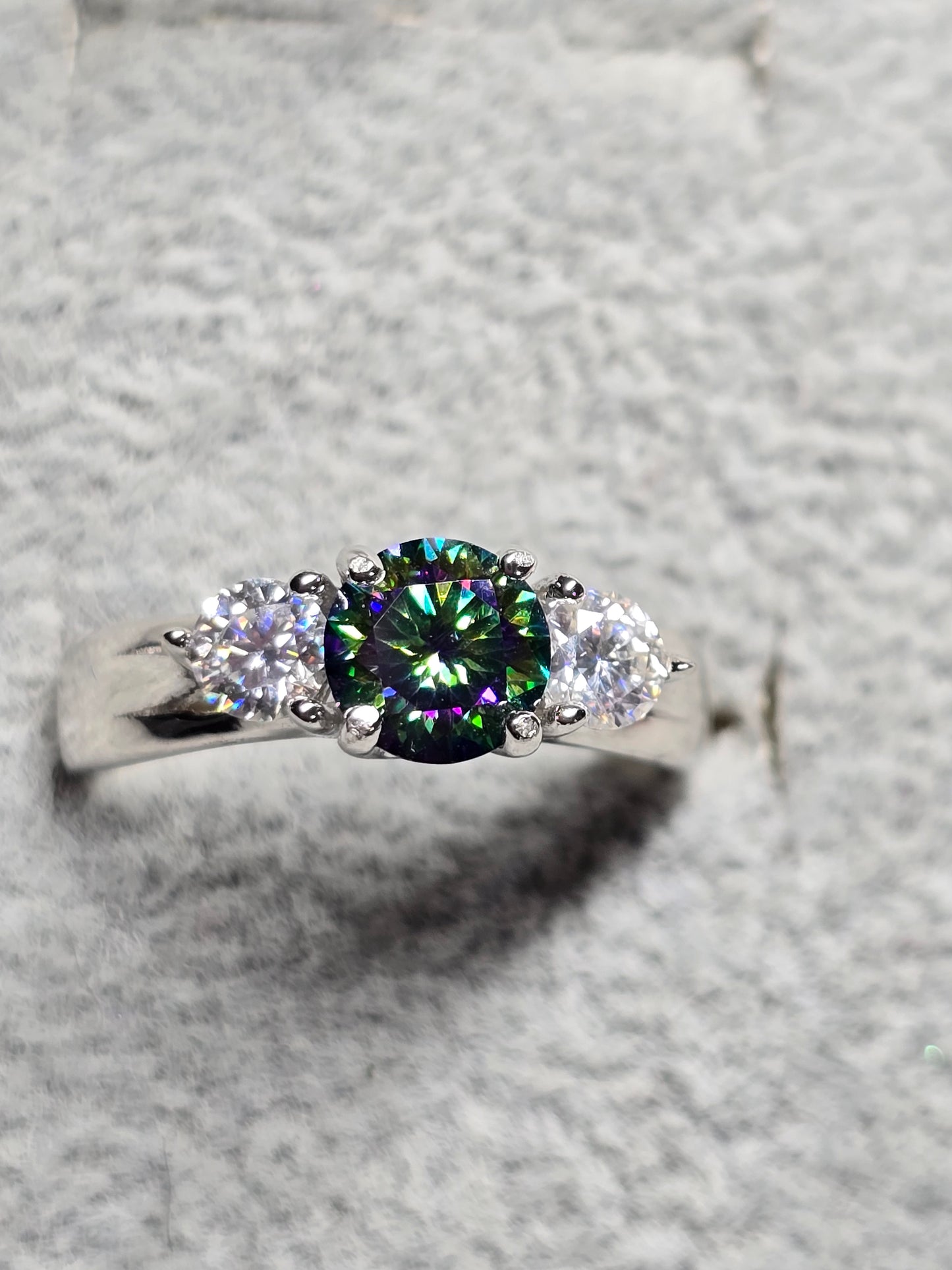 Black magic and white moissanite
