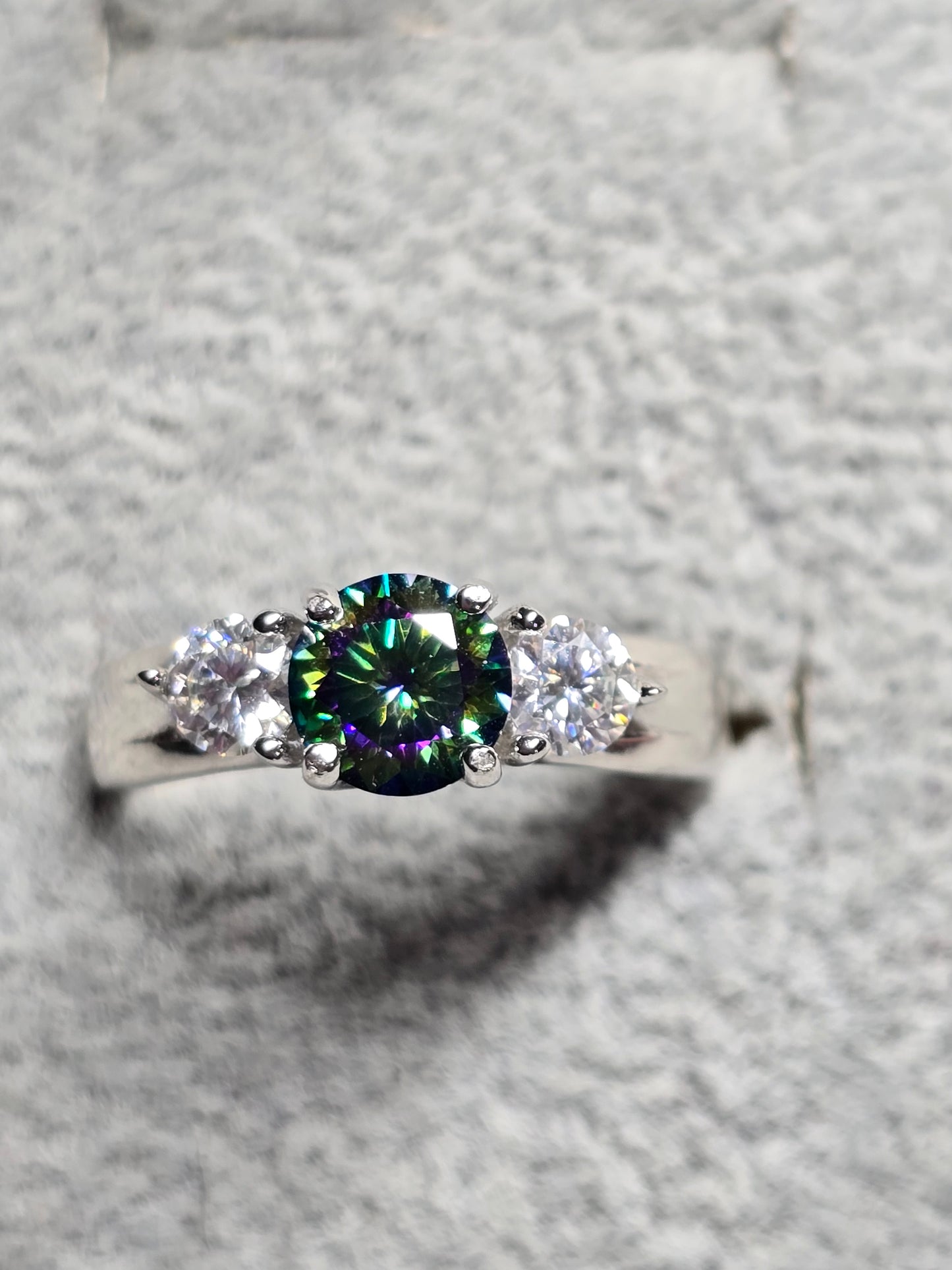 Black magic and white moissanite