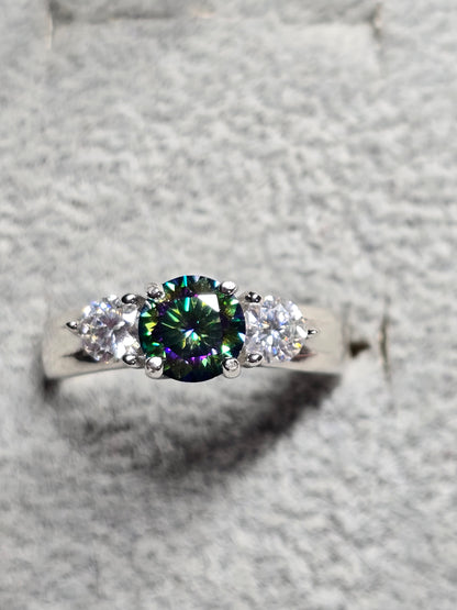 Black magic and white moissanite