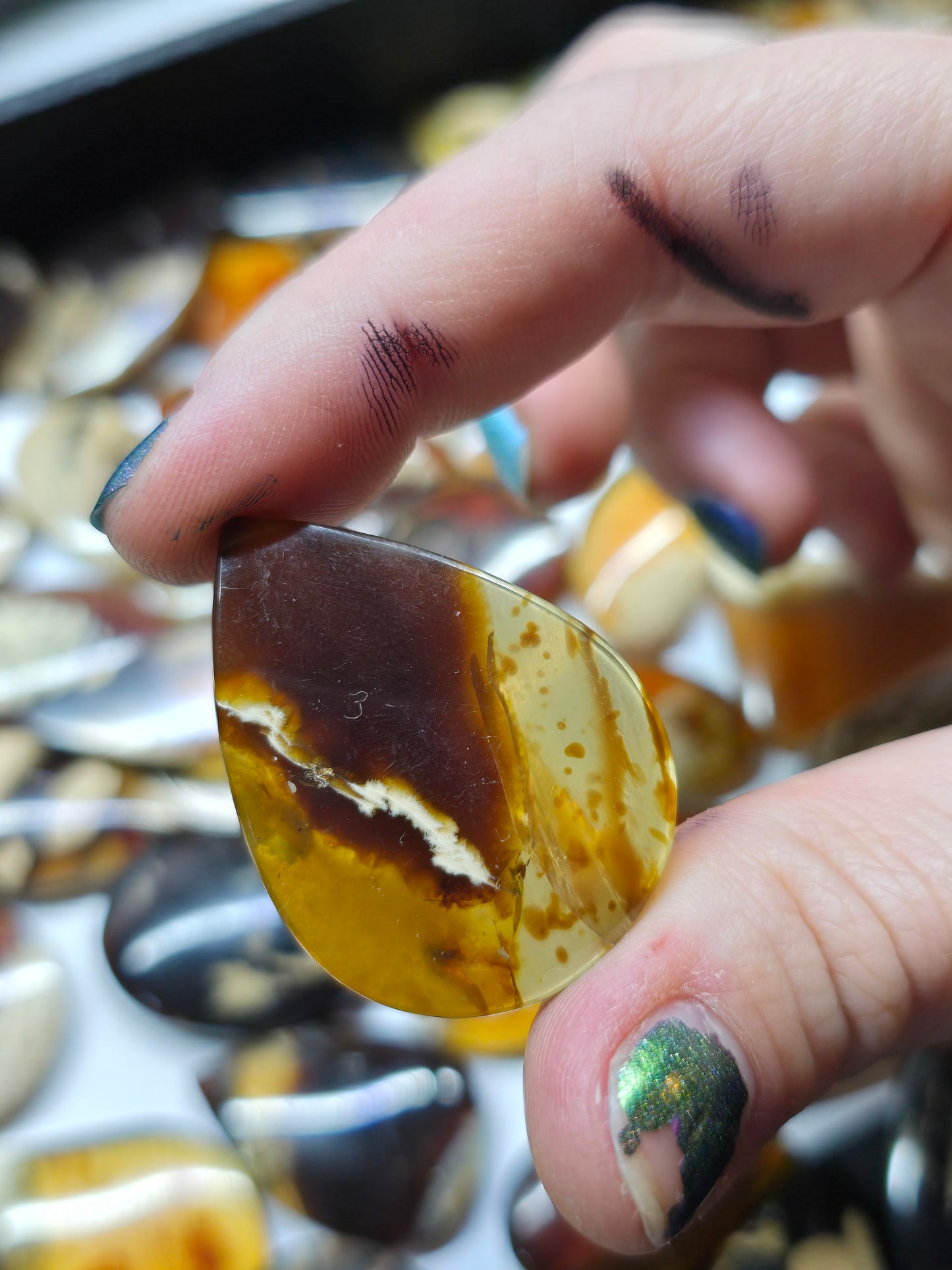 Indonesian Amber cabochons