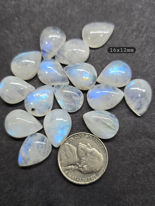 16x12mm pear moonstone