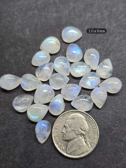 10x8mm pear moonstone