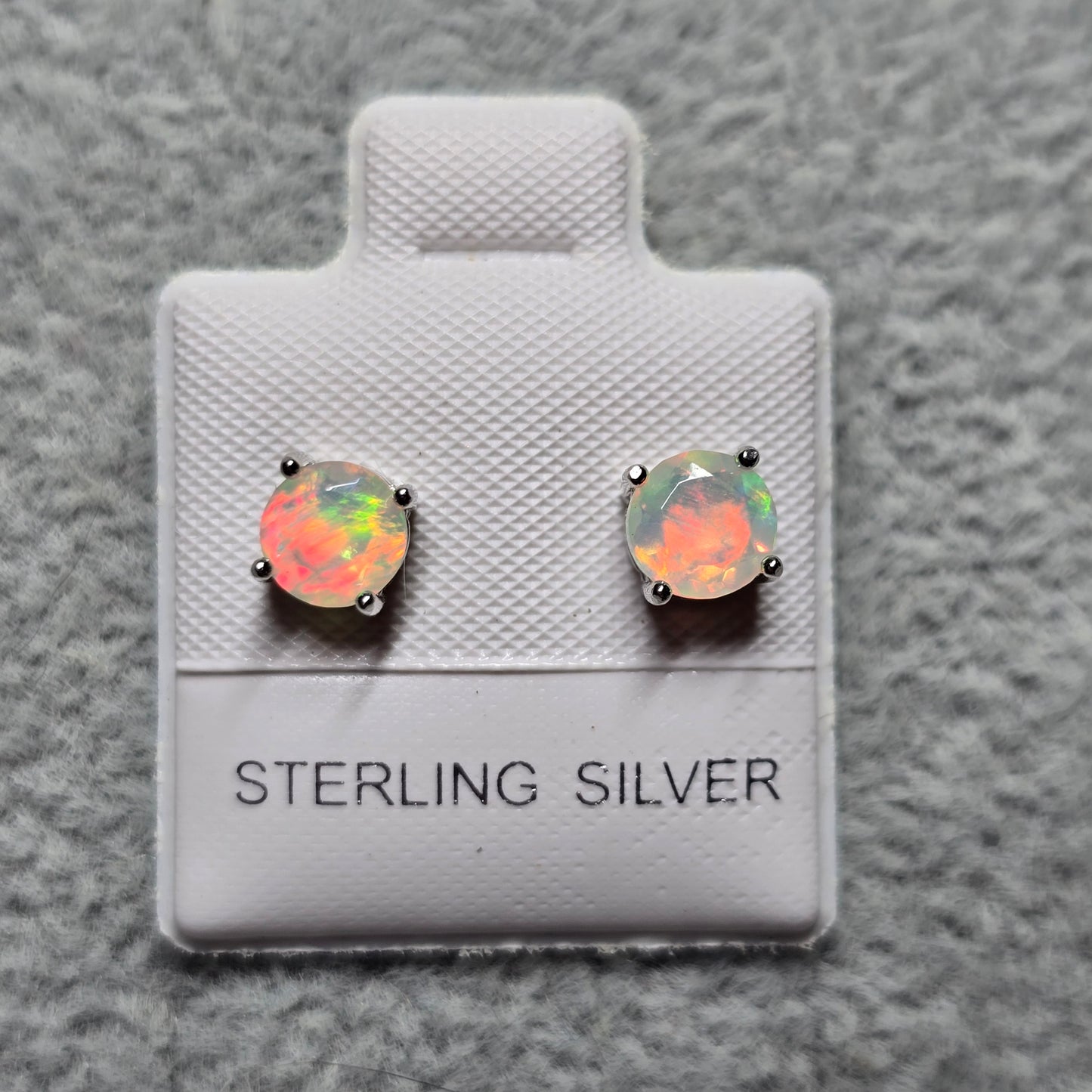 Ethiopian opal 5mm earring studs