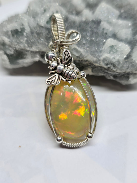 Ethiopian opal in 925 sterling silver