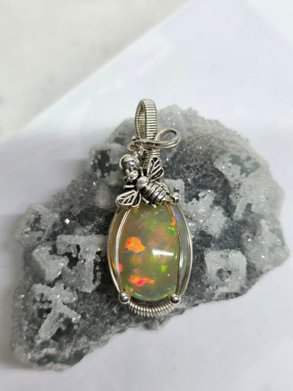 Ethiopian opal in 925 sterling silver