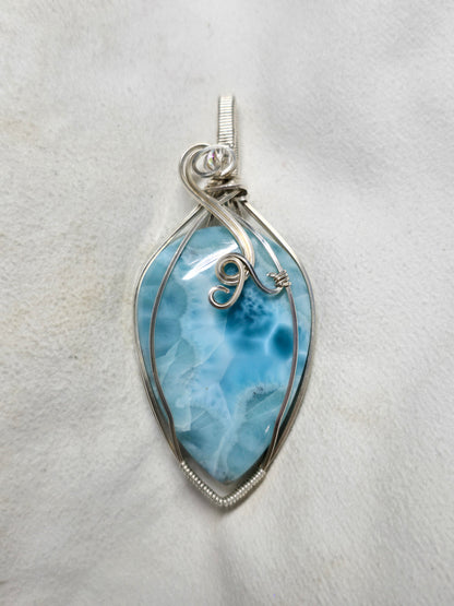 Larimar in sterling silver.