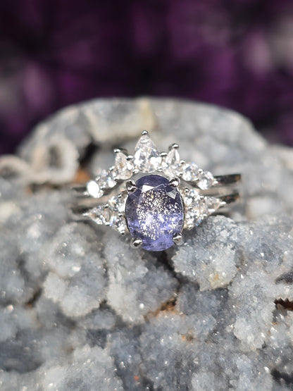 Size 8 galaxy iolite 2 band set