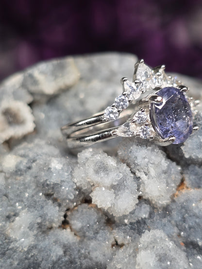 Size 8 galaxy iolite 2 band set