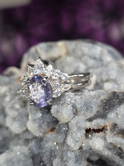 Size 8 galaxy iolite 2 band set