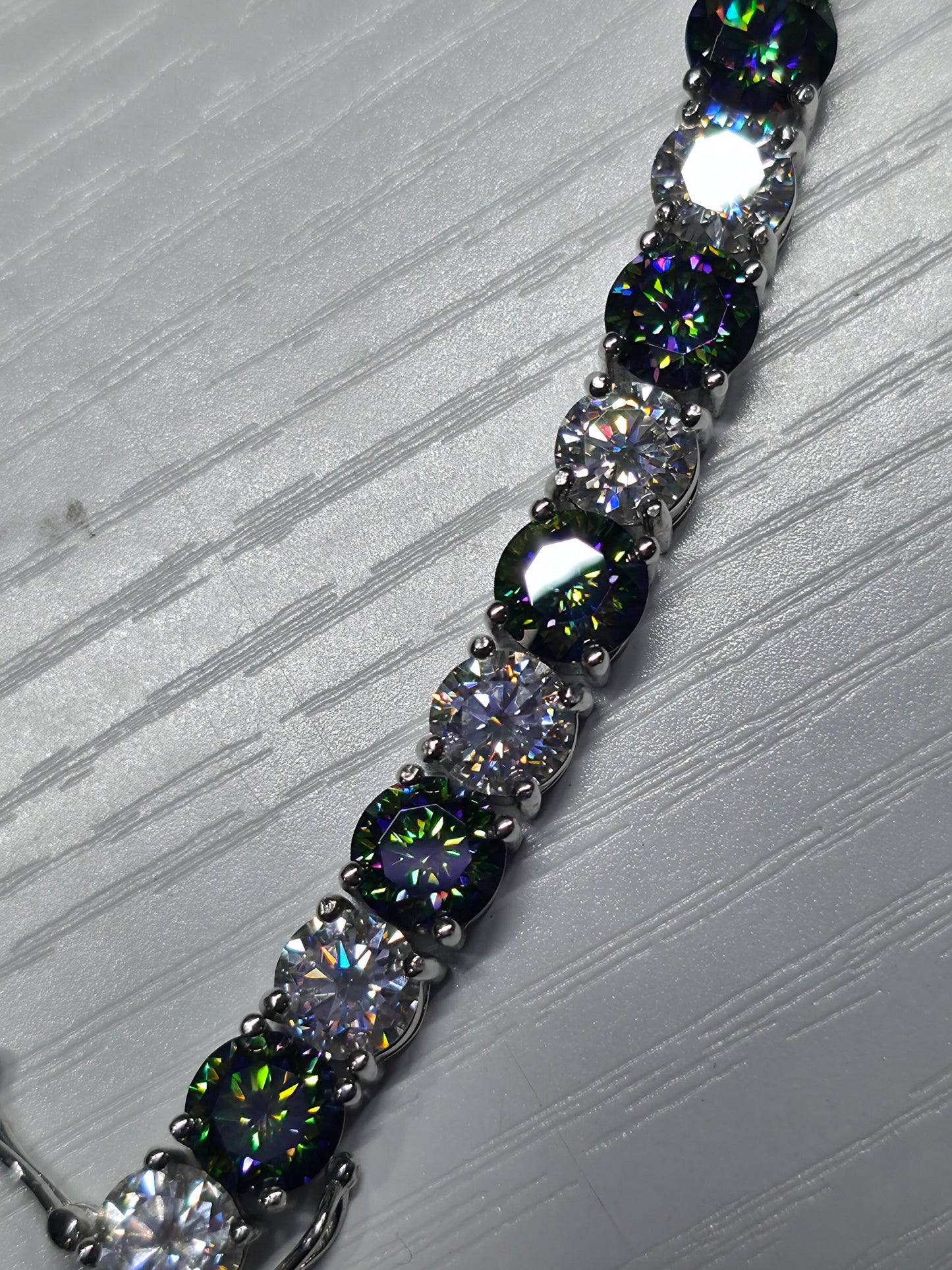 7.5 inch moissanite bracelet