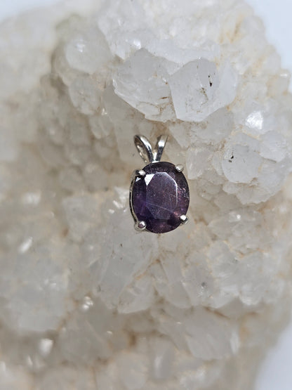 Iolite sunstone pendant