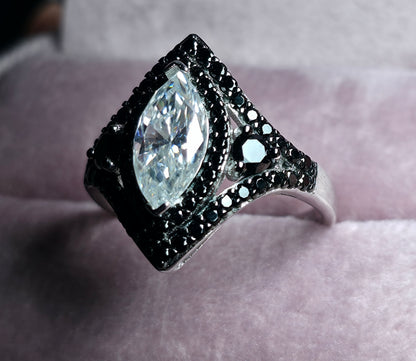 Moissanite & black spinel size 5-12