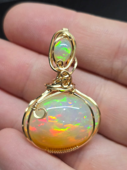 30ct harlequin Ethiopian opal.