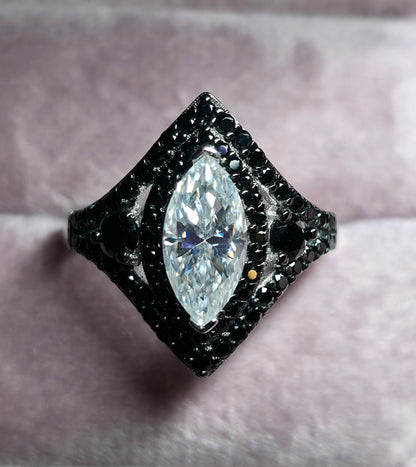 Moissanite & black spinel size 5-12