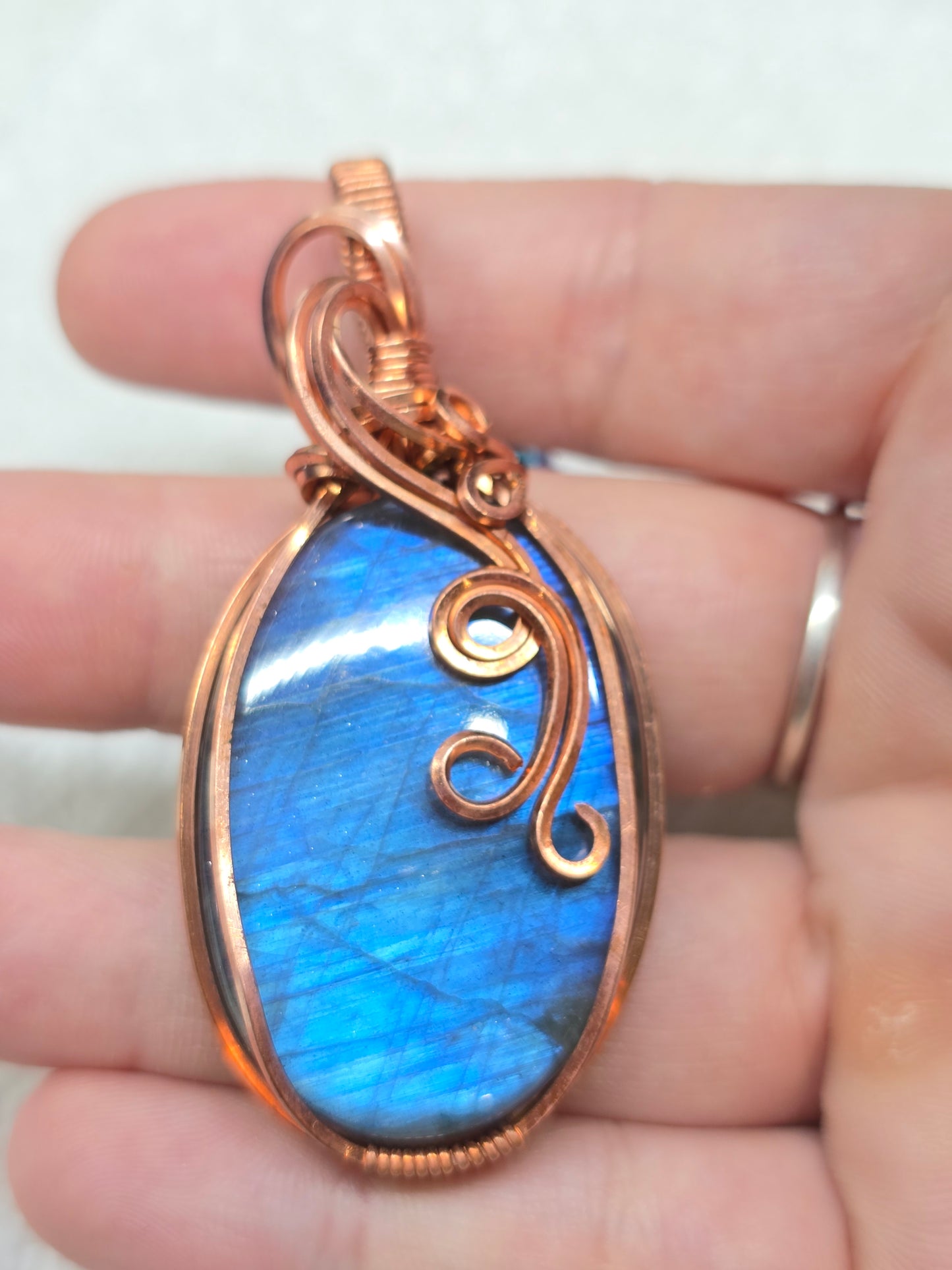 Blue labradorite pendant