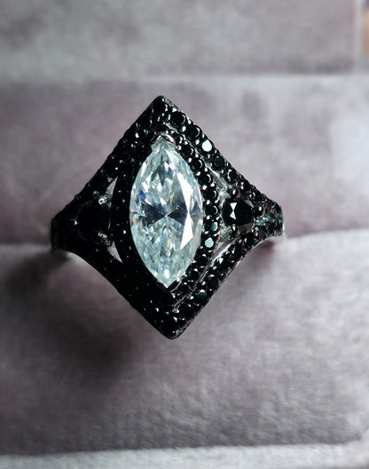 Moissanite & black spinel size 5-12