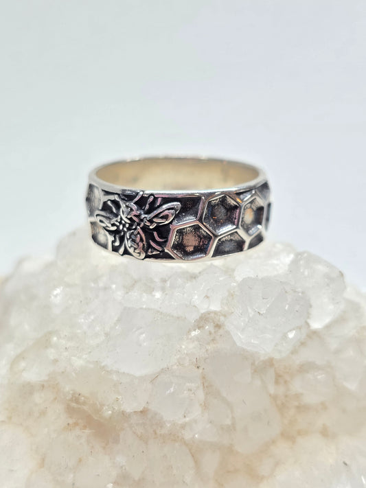 Honey comb ring thick