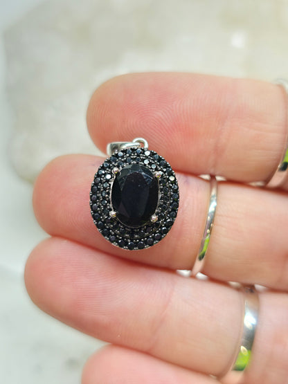 Black spinel pendant