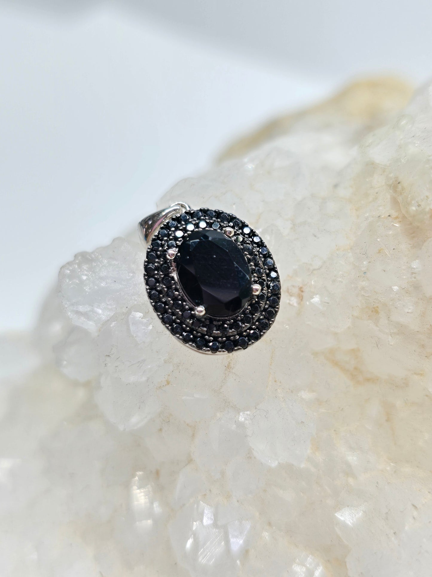 Black spinel pendant