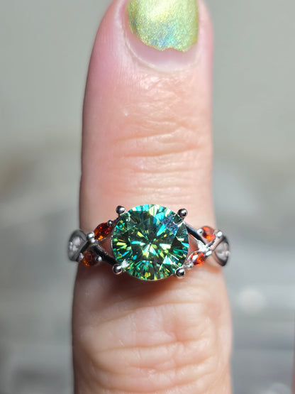 Color enhanced moissanite