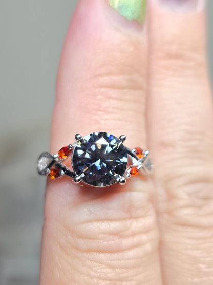 Color enhanced moissanite