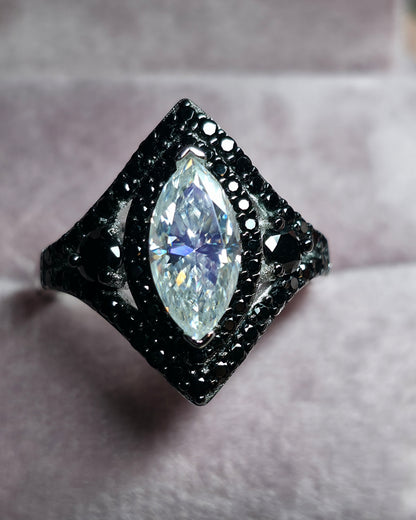 Moissanite & black spinel size 5-12
