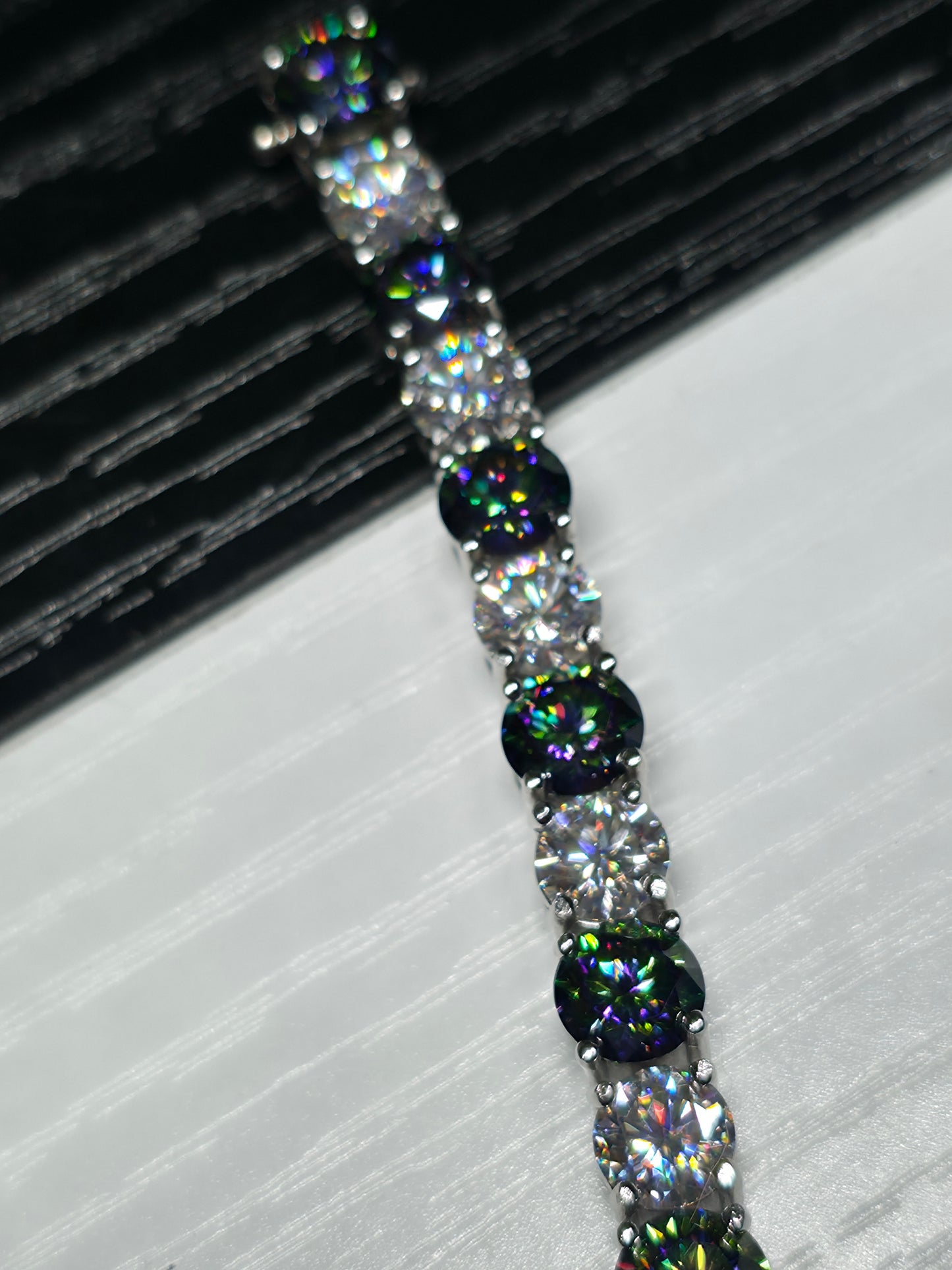 7.5 inch moissanite bracelet