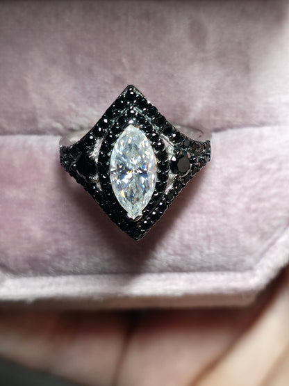 Moissanite & black spinel size 5-12