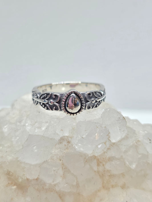 Vintage butterfly mirror ring