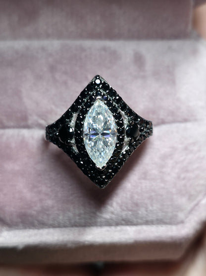 Moissanite & black spinel size 5-12