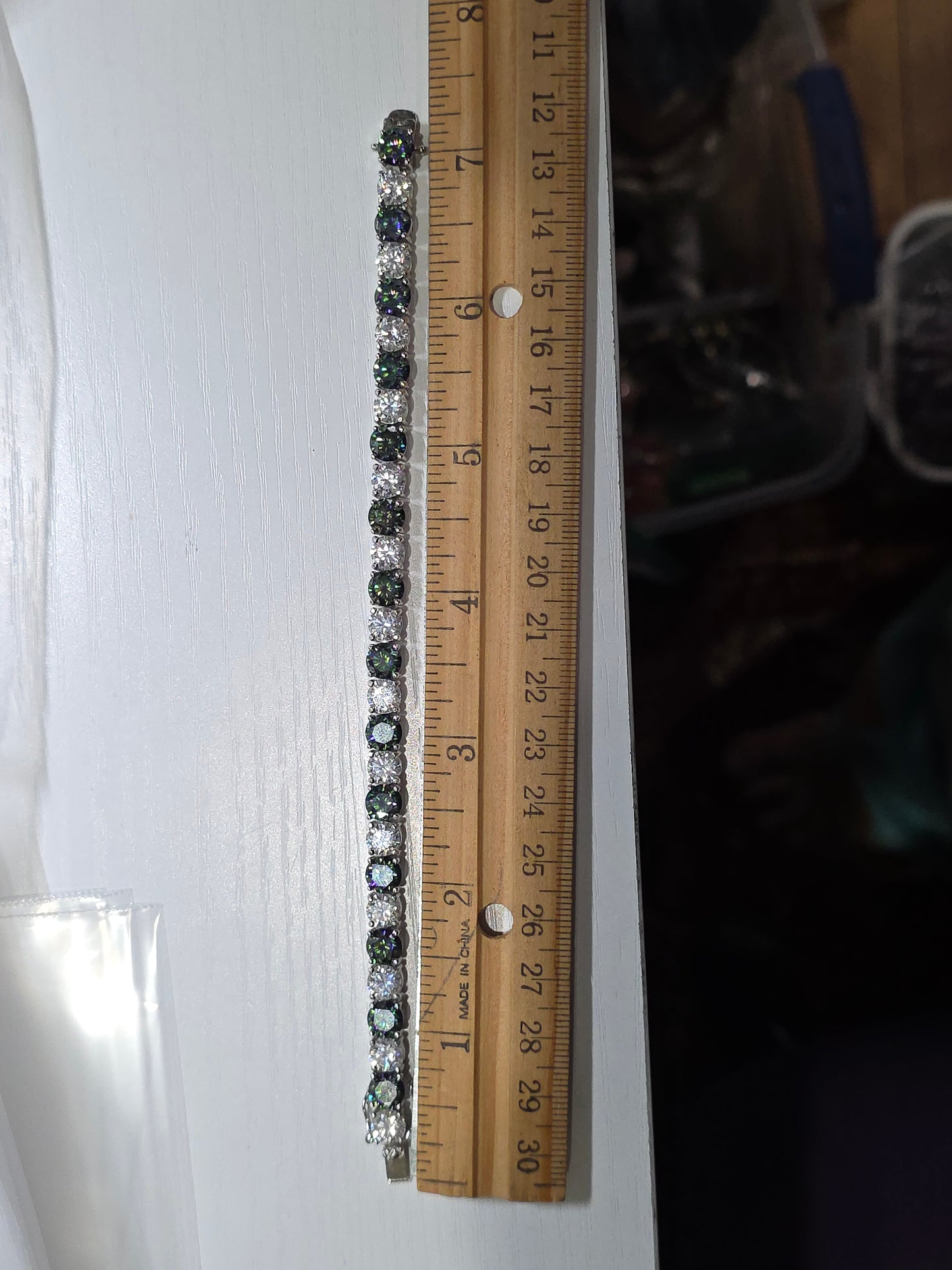 7.5 inch moissanite bracelet
