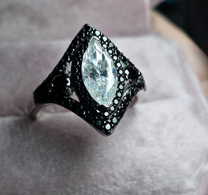 Moissanite & black spinel size 5-12